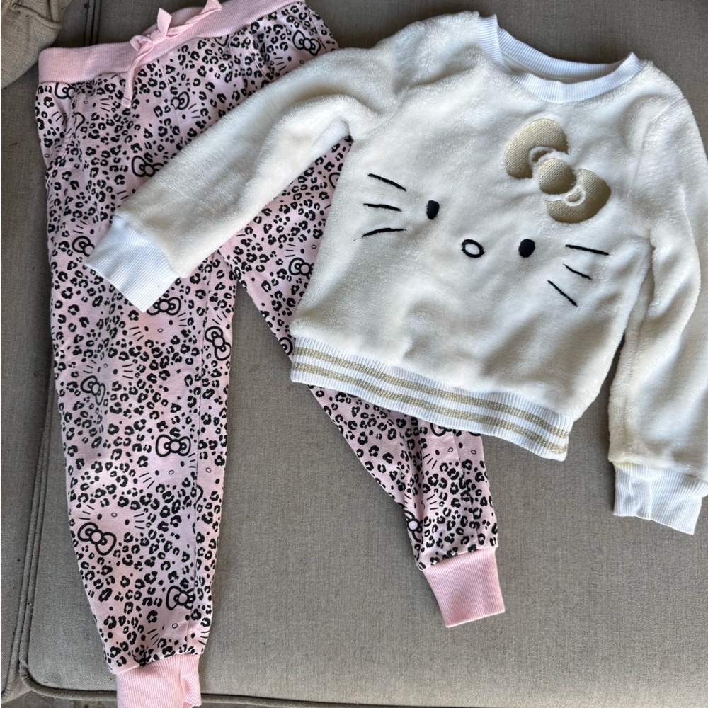 Hello Kitty, Cream and Pink, 2-Piece Outfit, Size 4